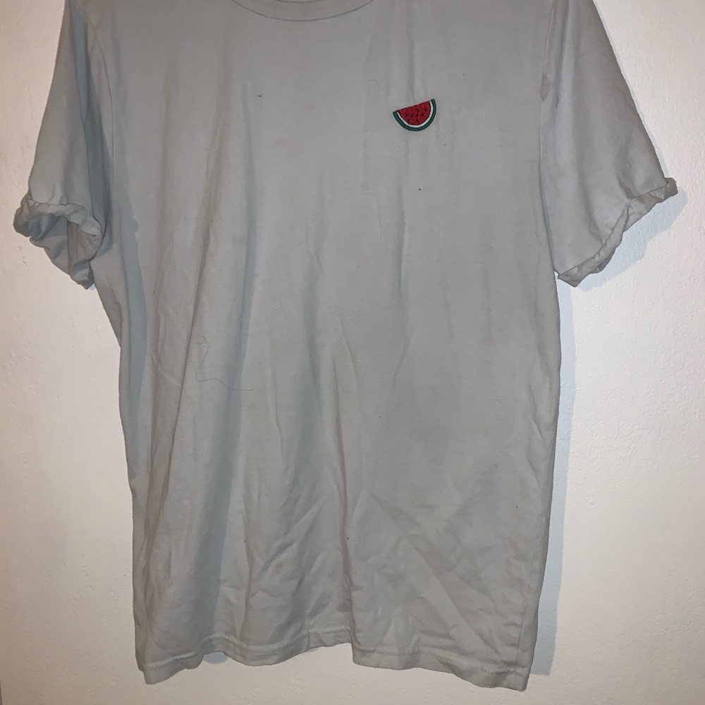 white shirt with watermelon design